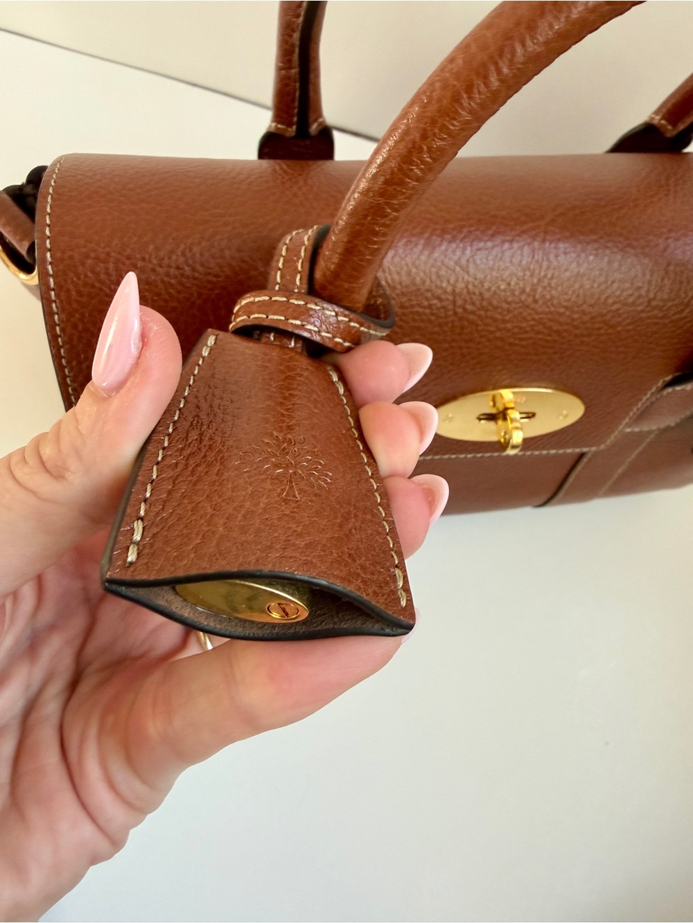 Mulberry Classic Oak Brown NVT Leather Small Bayswater Satchel Crossbody Bag - Picture 5 of 15